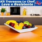 Jogo De Travessas Retangulares Bandeja P/ Servir Le Chef 34x18 3 UN