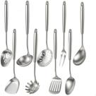 Jogo de Utensílios de Cozinha Newness 9 Peças em Aço Inoxidável