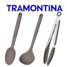 Jogo De Utensílios Tramontina Softta Em Silicone 3 Peças Colher de Servir Concha Pegador