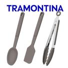 Jogo De Utensílios Tramontina Softta Em Silicone 3 Peças Colher de Servir Espátula Pegador