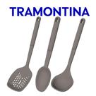 Jogo De Utensílios Tramontina Softta Em Silicone 3 Peças Escumadeira Colher de Servir Concha -