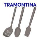 Jogo De Utensílios Tramontina Softta Em Silicone 3 Peças Escumadeira Colher de Servir Espátula