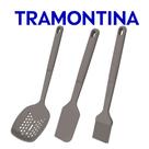 Jogo De Utensílios Tramontina Softta Em Silicone 3 Peças Escumadeira Espátula Pincel