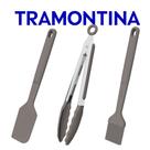 Jogo De Utensílios Tramontina Softta Em Silicone 3 Peças Espátula Pegador Pincel