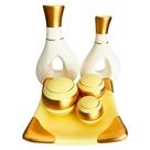 Jogo de Vasos Par Furados e Centro de Mesa 3 esferas Fosca - White Gold Jogo de Vasos Par Furados e Centro de Mesa 3 esferas Fosca - White Gold