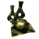 Jogo de Vasos Par Furados e Centro de Mesa de Sala Decor - Black Gold