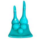 Jogo de Vasos Par Lâmpadas e Centro de Mesa 3 Esferas Decor - Turquesa Mescla