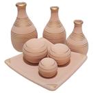 Jogo de Vasos Trio Garrafas e Centro de Mesa 3 esferas Fosca - Rose Gold