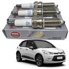 Jogo de velas ORIGINAL NGK IRIDIUM - ILZKR7E10DG - CITROEN C3 1.2 12V 3 cilindros de 2016 a 2022.