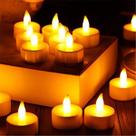 Jogo de Velas Rechaud Essencial Led 3,8 cm x 4 cm 12 Peças