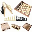 Jogo De Xadrez 3 Em 1 Dama Gamão Magnético Tabuleiro 34x34cm