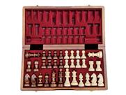 Jogo de Xadrez BESTCHIC Tabuleiro Dobrável de Madeira Magnético 38 cm