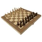 Jogo De Xadrez E Dama De Madeira 34,8 x 34,8 Cm