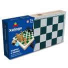 Jogo de xadrez e damas rei com 8,5 cm - xalingo - 60065