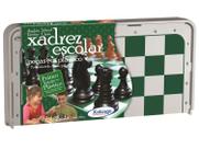 Jogo de Xadrez Escolar Xalingo com Estojo e Peças em Plástico