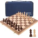 Jogo de Xadrez Magnético de Madeira para Viagem 38 cm com Caixa de Armazenamento Jogo de Xadrez Magnético de Madeira para Viagem 38 cm com Caixa de Armazenamento