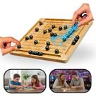 Jogo de Xadrez Magnético Tabuleiro Madeira Brinquedo Educativo Interativo Portátil