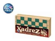 Jogo De Xadrez Oficial Cx Em Madeira 40Cm Pais E Filhos