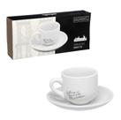 Jogo de xicara cafe 6 peças manhattan branca 90ml -hauskraft