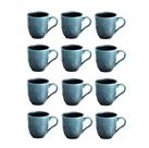 Jogo De Xícara Caneca Cerâmica 12pç Chá Café Petroleum 273ml
