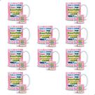 Jogo de Xicara Caneca de porcelana dia das mães mulheres para revenda atacado kit 10 unidades