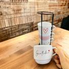 Jogo de Xícaras Café Chá Spot + Suporte de Metal