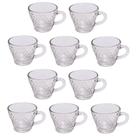 Jogo De Xícaras Café De Vidro 90ml Diamante 10 Peças
