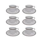 Jogo de xícaras café Noritake Toorak Platinum 6 peças