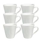 Jogo de Xícaras Café Porcelana Branca 120ml 6 Peças Tamanho Perfeito