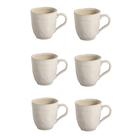 Jogo De Xícaras Caneca Cerâmica 6pç Chá Café Latte 273ml