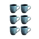 Jogo De Xícaras Caneca Cerâmica 6pç Chá Café Petroleum 273ml Jogo De Xícaras Caneca Cerâmica 6pç Chá Café Petroleum 273ml