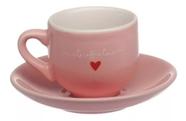 Jogo de xicaras com Pires de Porcelana 12 Peças Hauskraft