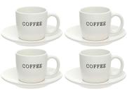 Jogo de Xícaras de Café 130ml Coffee Hauskraft Cremona 4 Peças