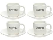 Jogo de Xícaras de Café 130ml Coffee Hauskraft Cremona 4 Peças