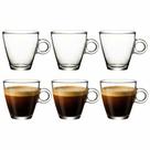 Jogo de Xícaras de Café 6pçs Bormioli Rocco Easy Bar Vidro Temperado 100ml Original Itália