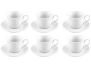 Jogo de Xícaras de Café de Porcelana 65ml Wembley