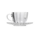 Jogo de Xícaras de Café de Vidro com Pires Wolff Pétala 100ml