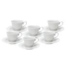 Jogo de xícaras de café em porcelana Wolff Maldivas 6 peças 80ml branca