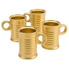 Jogo de Xícaras de Café Luminarc Moi 4pçs Vidro Metalizado Dourado 90ml Original França