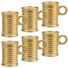 Jogo de Xícaras de Café Luminarc Moi 6pçs Vidro Metalizado Dourado 90ml Original França Jogo de Xícaras de Café Luminarc Moi 6pçs Vidro Metalizado Dourado 90ml Original França