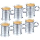 Jogo de Xícaras de Café Luminarc Moi 6pçs Vidro Metalizado Prata 90ml Original França