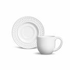 Jogo De Xícaras De Café Roma Branco Porto Brasil 6 Unidades