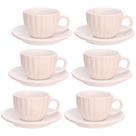 Jogo De Xícaras De Cerâmica Para Café Bella Branca 90 Ml 12 Peças