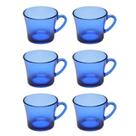 Jogo de xícaras de chá azul 200ml com 6 peças para cozinha