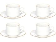 Jogo de Xícaras de Chá de Porcelana 200ml Hauskraft Royal 4 Peças