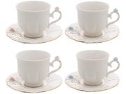 Jogo de Xícaras de Chá Porcelana 200ml Wolff Mesa 4 Peças