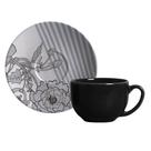 Jogo de Xícaras de Chá Porto Brasil Gris 6 Unidades