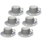 Jogo De Xícaras De Porcelana Acqua De Café 90 Ml 12 Peças