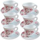 Jogo de Xicaras Diamante Ellegance 06 PC 190ml com Pires