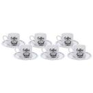 Jogo de xícaras em porcelana Coffe is Good Idea 80 ml 12 peças - Etilux Jogo de xícaras em porcelana Coffe is Good Idea 80 ml 12 peças - Etilux
